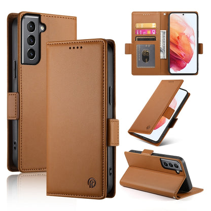 Samsung Galaxy S21 5G Wallet Case - Luxury Magnetic PU Leather Flip Cover with Card Slots, Stand & Shockproof Protection