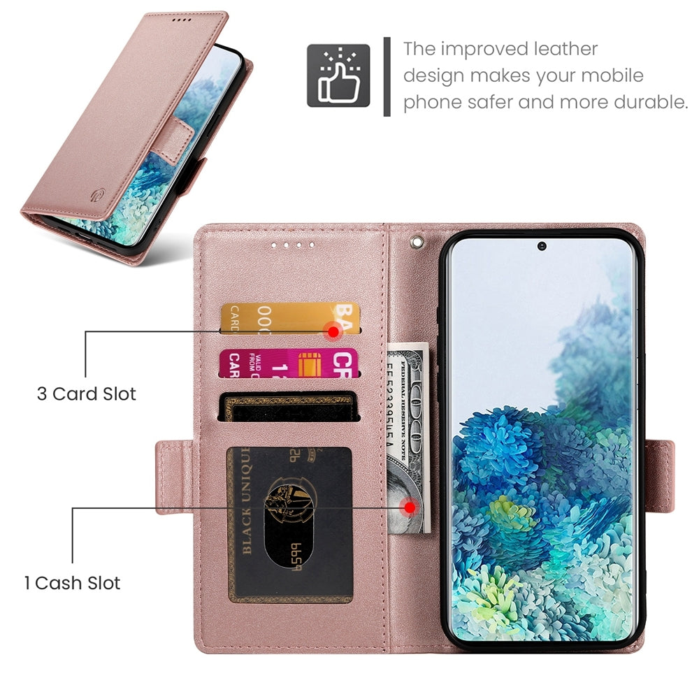 Samsung Galaxy S20+ 5G Wallet Case - Luxury Magnetic PU Leather Flip Cover with Card Slots, Stand & Shockproof Protection