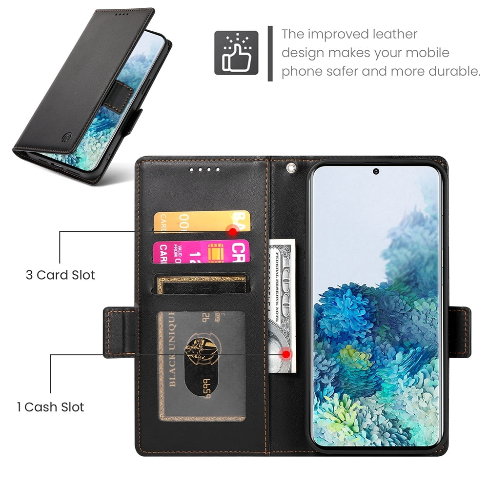 Samsung Galaxy S20+ 5G Wallet Case - Luxury Magnetic PU Leather Flip Cover with Card Slots, Stand & Shockproof Protection