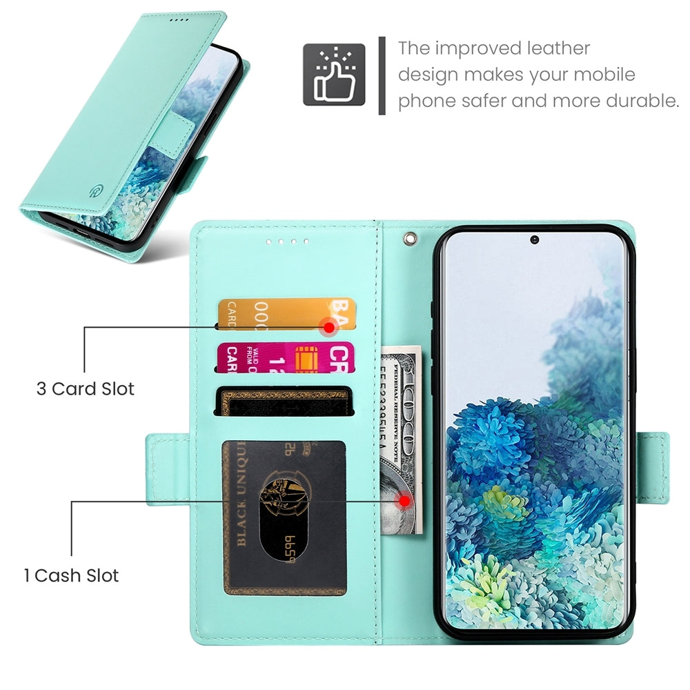 Samsung Galaxy S20+ 5G Wallet Case - Luxury Magnetic PU Leather Flip Cover with Card Slots, Stand & Shockproof Protection
