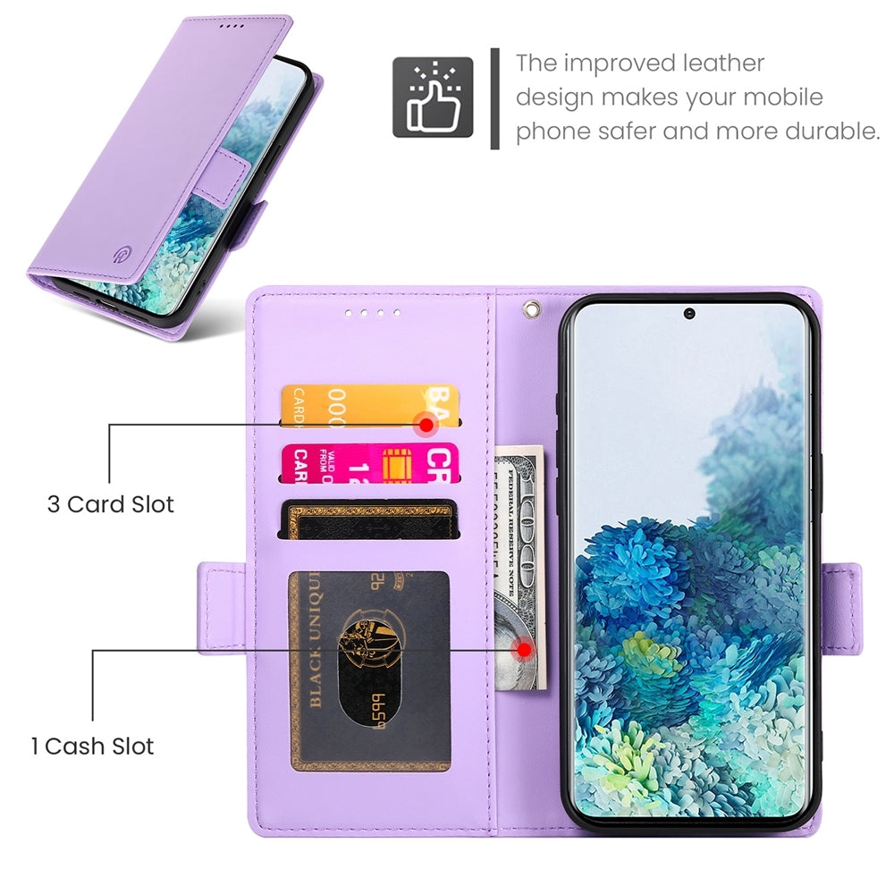 Samsung Galaxy S20+ 5G Wallet Case - Luxury Magnetic PU Leather Flip Cover with Card Slots, Stand & Shockproof Protection