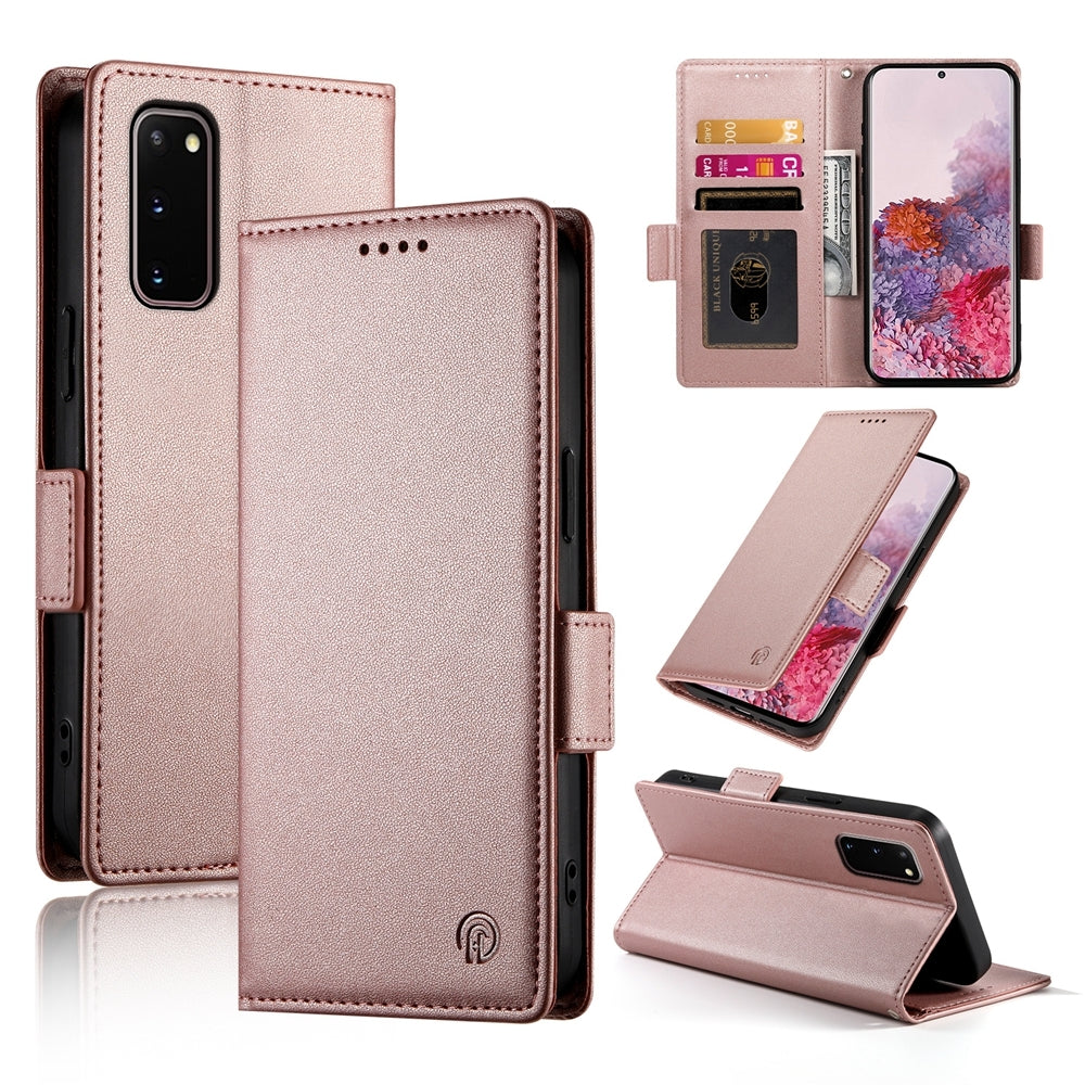 Samsung Galaxy S20 5G Wallet Case - Luxury Magnetic PU Leather Flip Cover with Card Slots, Stand & Shockproof Protection