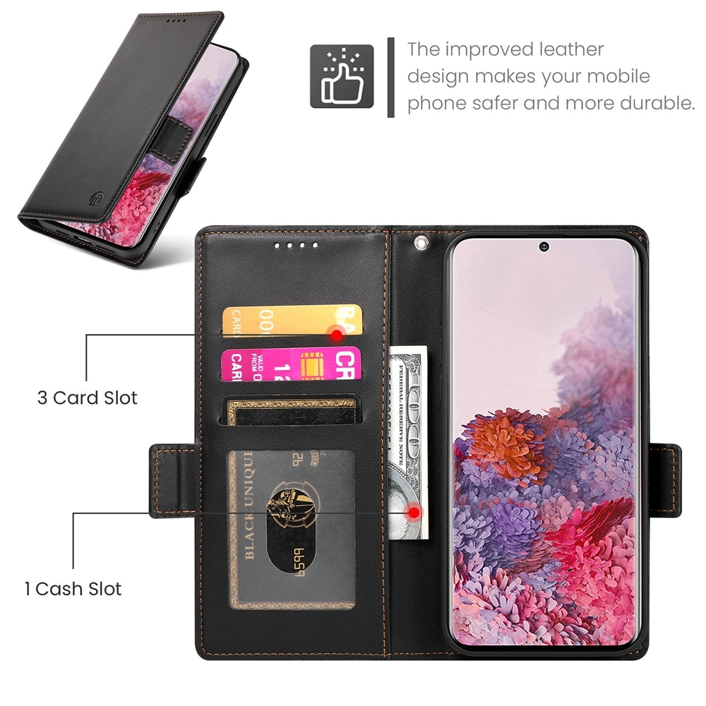Samsung Galaxy S20 5G Wallet Case - Luxury Magnetic PU Leather Flip Cover with Card Slots, Stand & Shockproof Protection