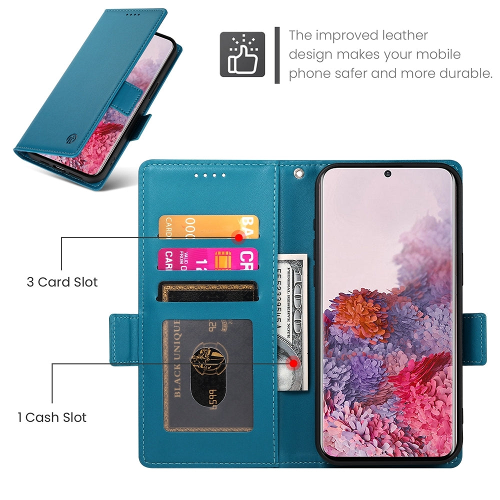 Samsung Galaxy S20 5G Wallet Case - Luxury Magnetic PU Leather Flip Cover with Card Slots, Stand & Shockproof Protection