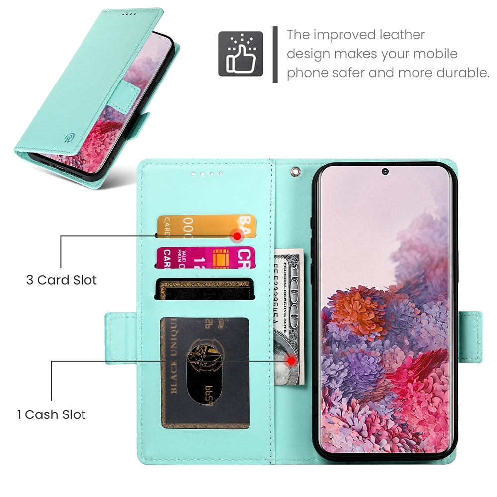 Samsung Galaxy S20 5G Wallet Case - Luxury Magnetic PU Leather Flip Cover with Card Slots, Stand & Shockproof Protection