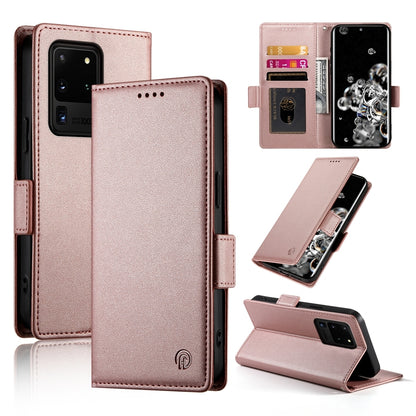 Samsung Galaxy S20 Ultra 5G Wallet Case - Luxury Magnetic PU Leather Flip Cover with Card Slots, Stand & Shockproof Protection