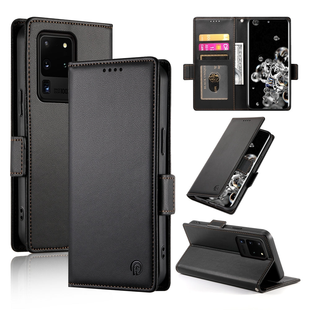 Samsung Galaxy S20 Ultra 5G Wallet Case - Luxury Magnetic PU Leather Flip Cover with Card Slots, Stand & Shockproof Protection