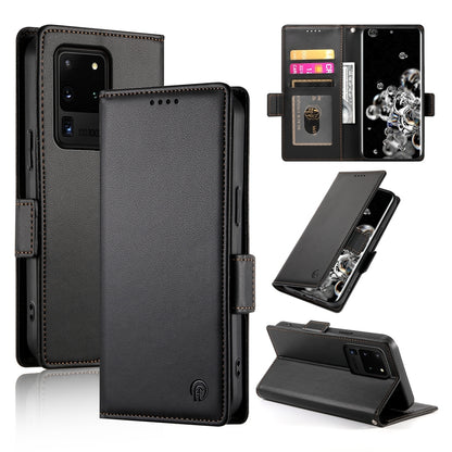 Samsung Galaxy S20 Ultra 5G Wallet Case - Luxury Magnetic PU Leather Flip Cover with Card Slots, Stand & Shockproof Protection