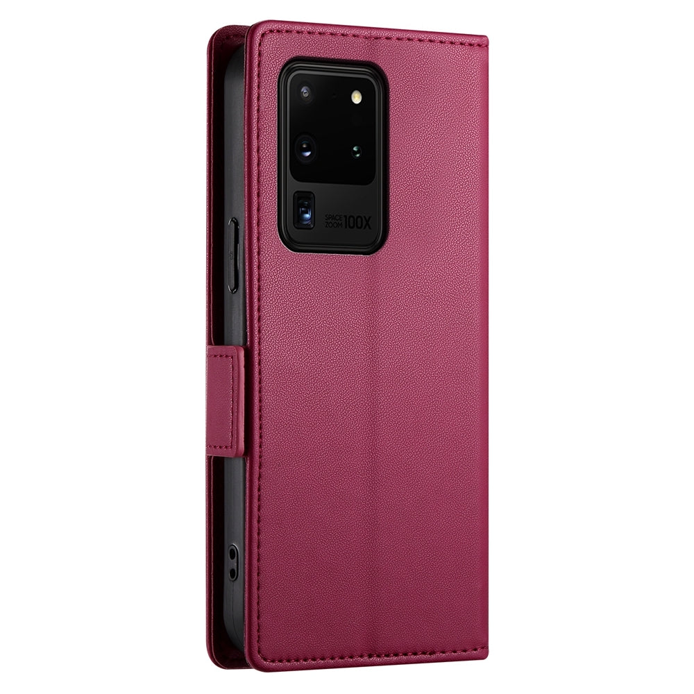 Samsung Galaxy S20 Ultra 5G Wallet Case - Luxury Magnetic PU Leather Flip Cover with Card Slots, Stand & Shockproof Protection
