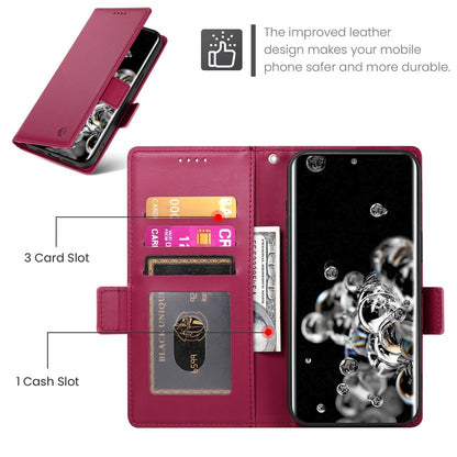 Samsung Galaxy S20 Ultra 5G Wallet Case - Luxury Magnetic PU Leather Flip Cover with Card Slots, Stand & Shockproof Protection