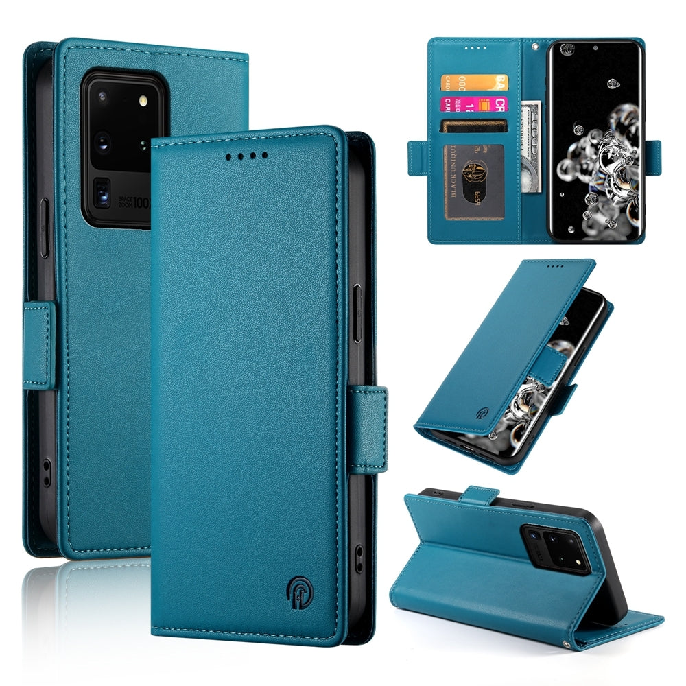 Samsung Galaxy S20 Ultra 5G Wallet Case - Luxury Magnetic PU Leather Flip Cover with Card Slots, Stand & Shockproof Protection