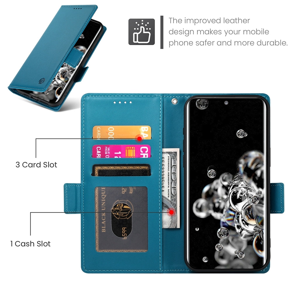 Samsung Galaxy S20 Ultra 5G Wallet Case - Luxury Magnetic PU Leather Flip Cover with Card Slots, Stand & Shockproof Protection