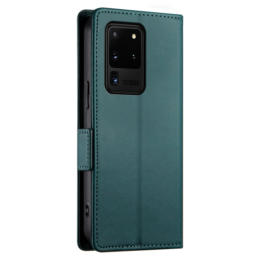 Samsung Galaxy S20 Ultra 5G Wallet Case - Luxury Magnetic PU Leather Flip Cover with Card Slots, Stand & Shockproof Protection
