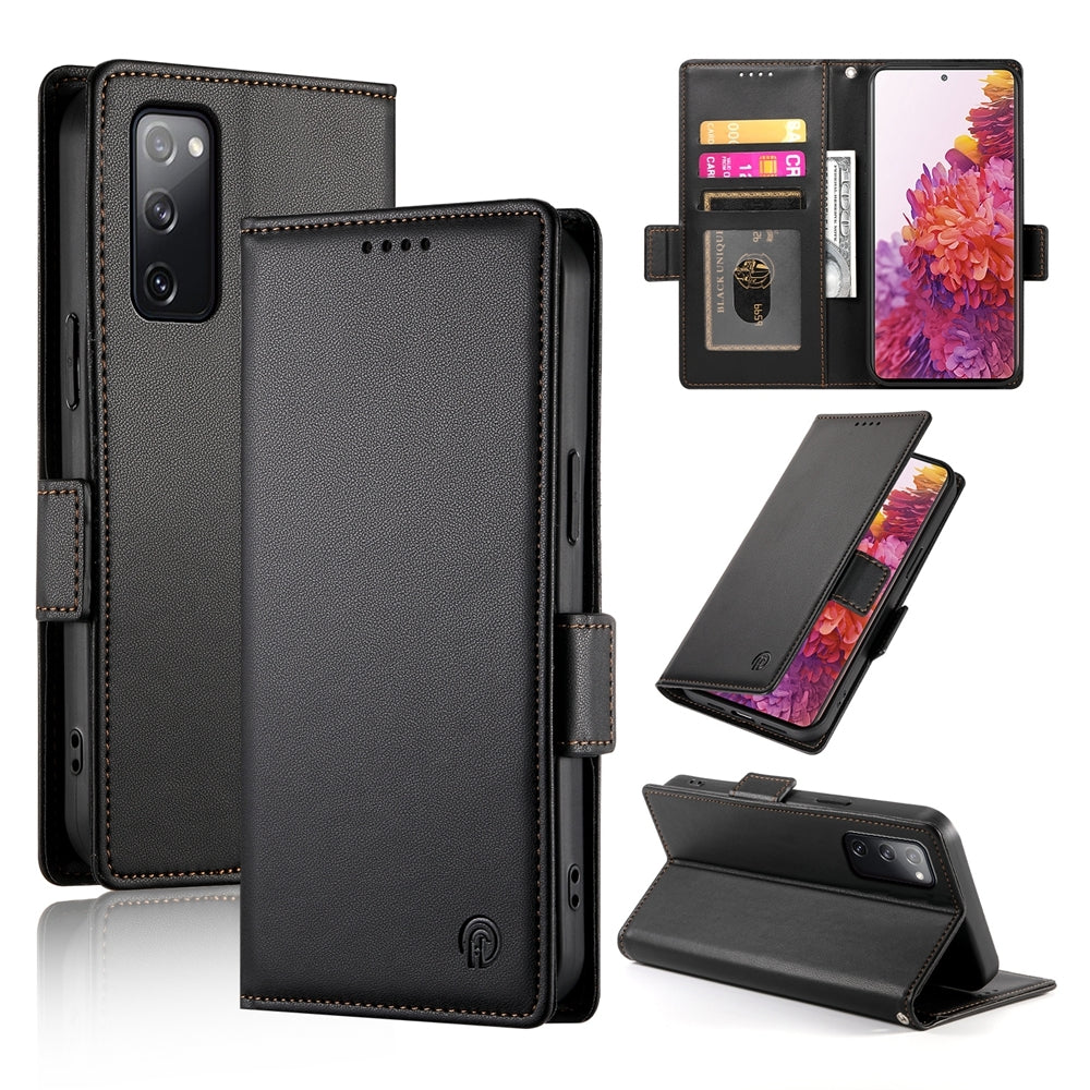 Samsung Galaxy S20 FE 5G Wallet Case - Luxury Magnetic PU Leather Flip Cover with Card Slots, Stand & Shockproof Protection