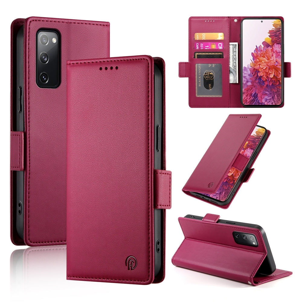Samsung Galaxy S20 FE 5G Wallet Case - Luxury Magnetic PU Leather Flip Cover with Card Slots, Stand & Shockproof Protection