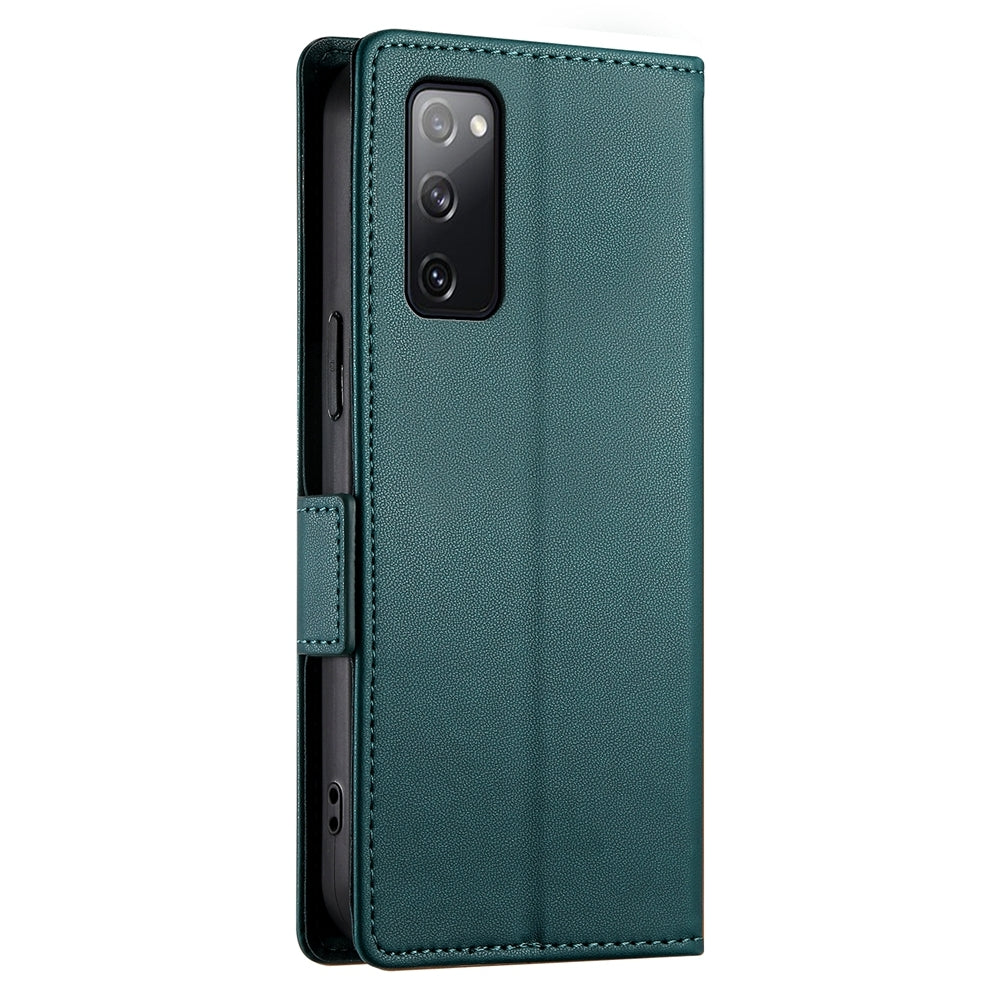 Samsung Galaxy S20 FE 5G Wallet Case - Luxury Magnetic PU Leather Flip Cover with Card Slots, Stand & Shockproof Protection
