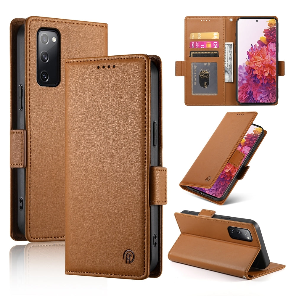 Samsung Galaxy S20 FE 5G Wallet Case - Luxury Magnetic PU Leather Flip Cover with Card Slots, Stand & Shockproof Protection