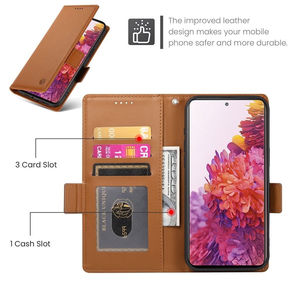 Samsung Galaxy S20 FE 5G Wallet Case - Luxury Magnetic PU Leather Flip Cover with Card Slots, Stand & Shockproof Protection