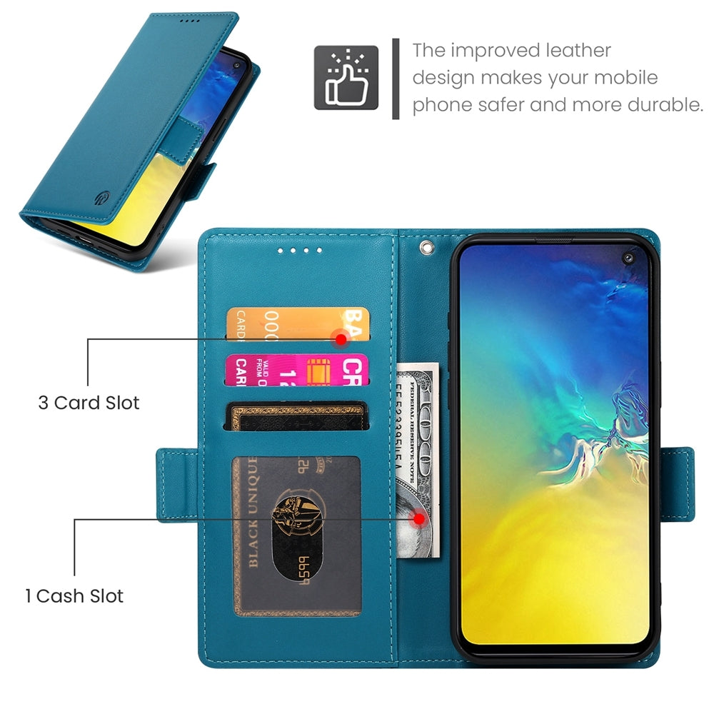 Samsung Galaxy S10e Wallet Case - Luxury Magnetic PU Leather Flip Cover with Card Slots, Stand & Shockproof Protection