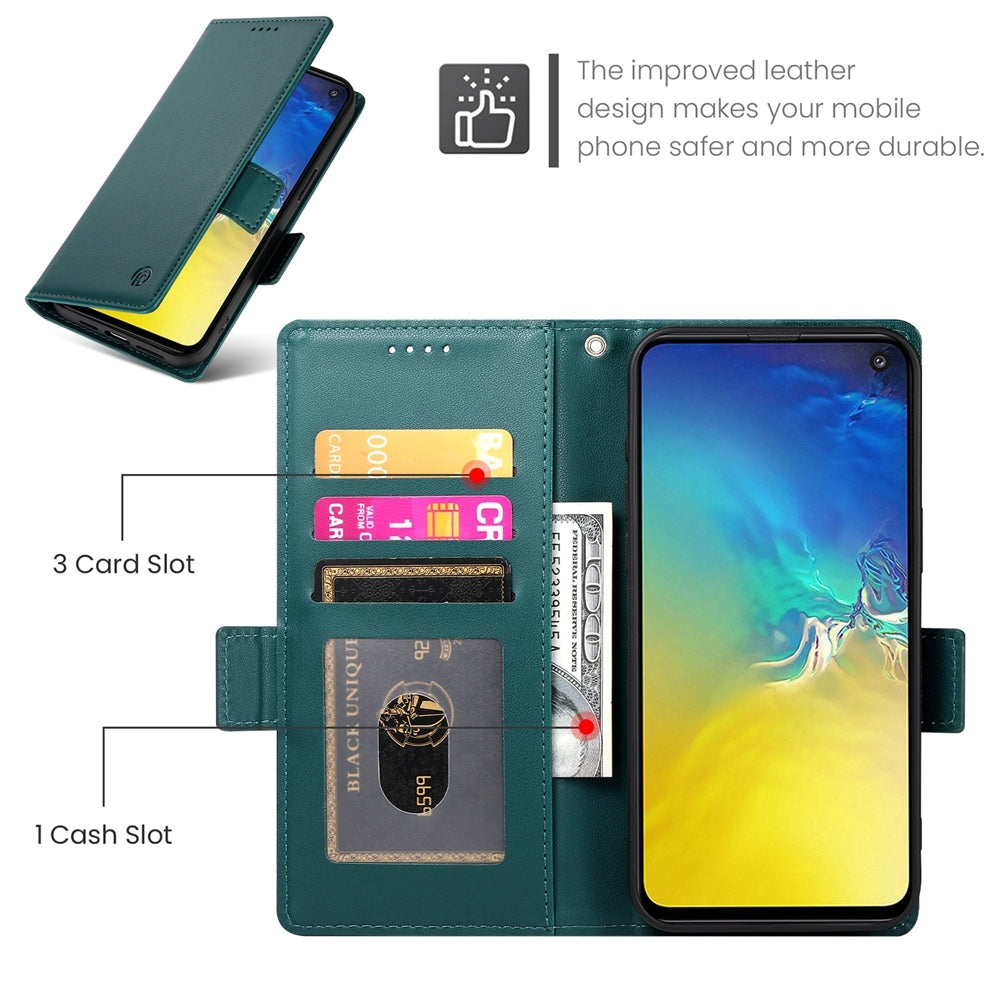 Samsung Galaxy S10e Wallet Case - Luxury Magnetic PU Leather Flip Cover with Card Slots, Stand & Shockproof Protection