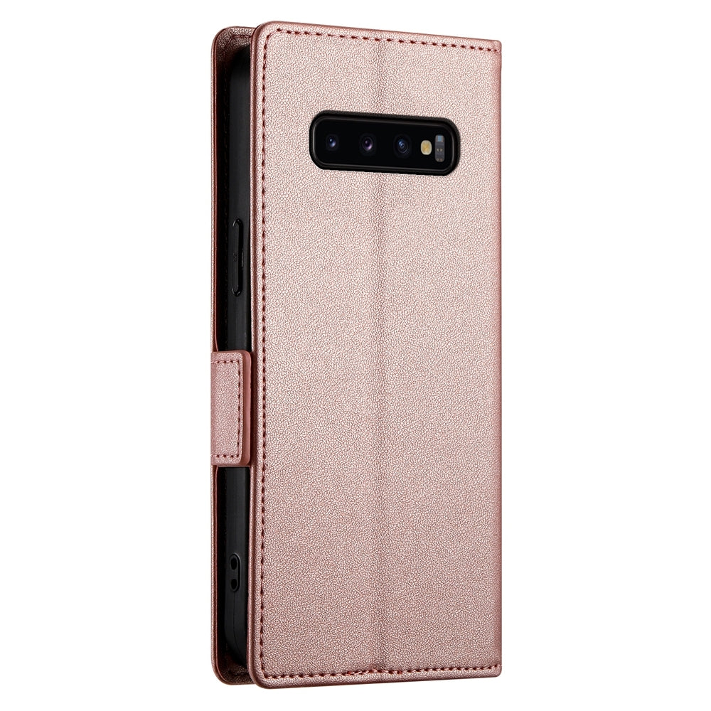 Samsung Galaxy S10+ Wallet Case - Luxury Magnetic PU Leather Flip Cover with Card Slots, Stand & Shockproof Protection