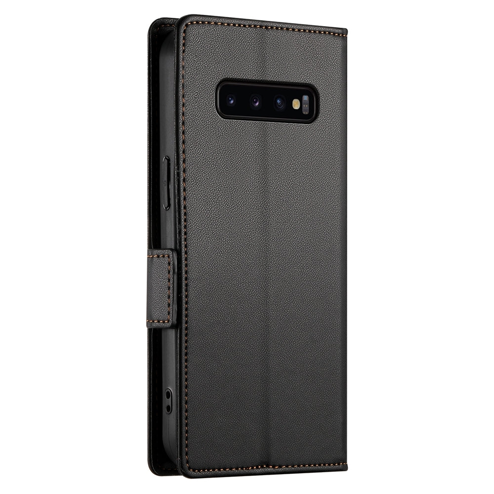 Samsung Galaxy S10+ Wallet Case - Luxury Magnetic PU Leather Flip Cover with Card Slots, Stand & Shockproof Protection