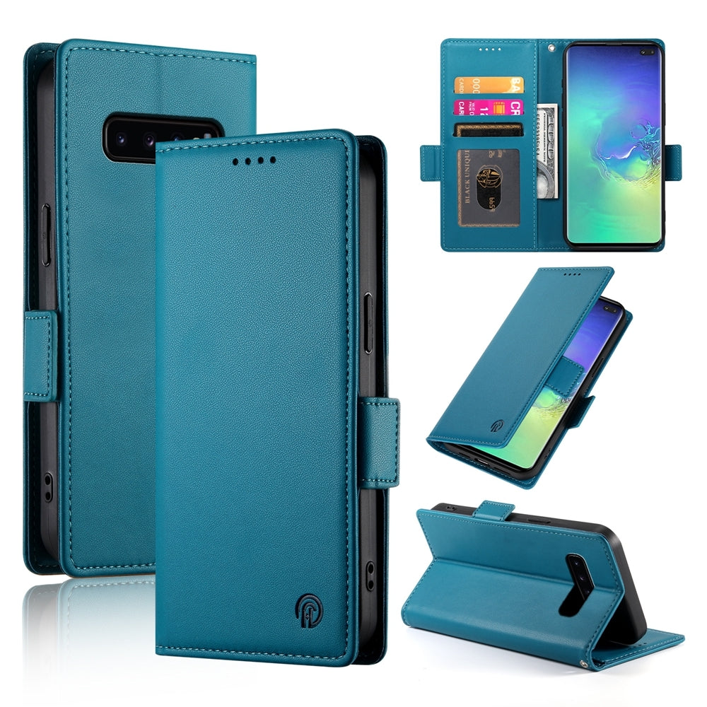 Samsung Galaxy S10+ Wallet Case - Luxury Magnetic PU Leather Flip Cover with Card Slots, Stand & Shockproof Protection