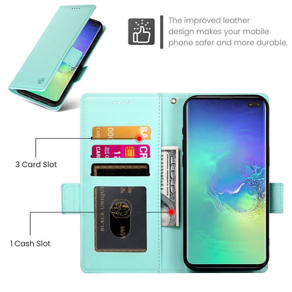 Samsung Galaxy S10+ Wallet Case - Luxury Magnetic PU Leather Flip Cover with Card Slots, Stand & Shockproof Protection