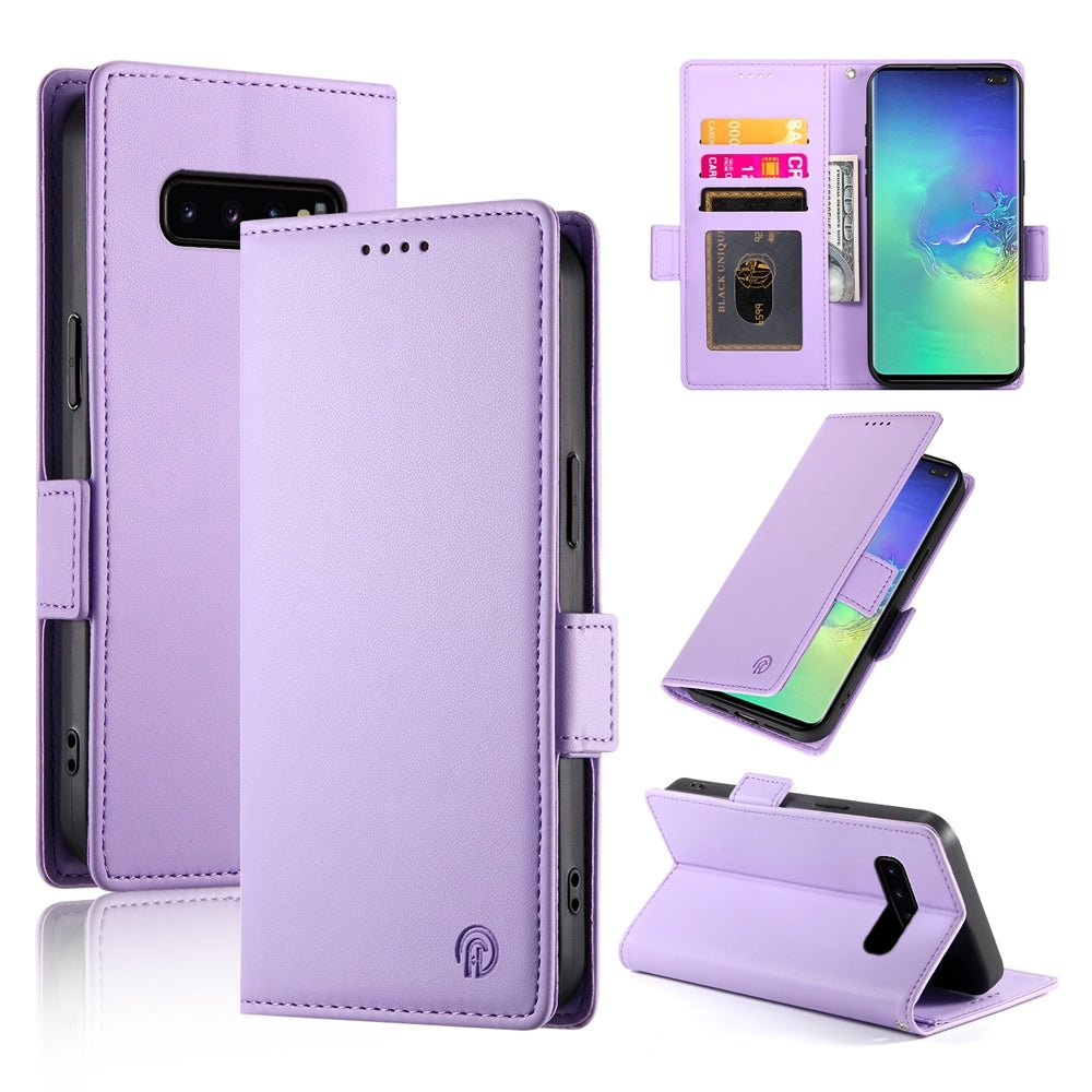 Samsung Galaxy S10+ Wallet Case - Luxury Magnetic PU Leather Flip Cover with Card Slots, Stand & Shockproof Protection