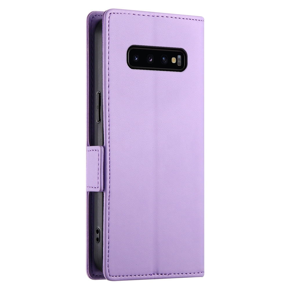 Samsung Galaxy S10+ Wallet Case - Luxury Magnetic PU Leather Flip Cover with Card Slots, Stand & Shockproof Protection