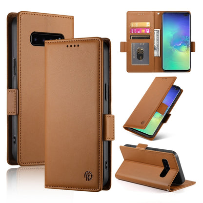 Samsung Galaxy S10+ Wallet Case - Luxury Magnetic PU Leather Flip Cover with Card Slots, Stand & Shockproof Protection