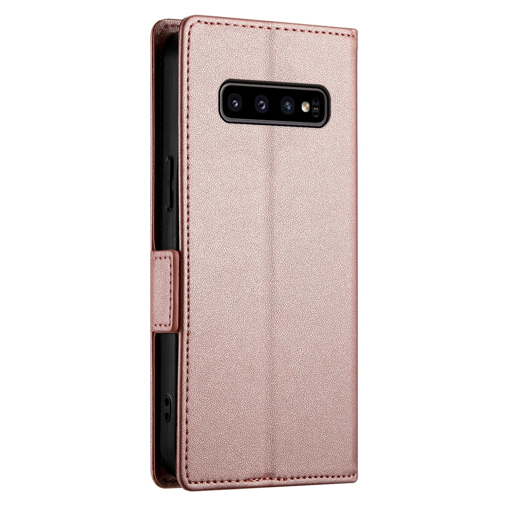 Samsung Galaxy S10 Wallet Case - Luxury Magnetic PU Leather Flip Cover with Card Slots, Stand & Shockproof Protection
