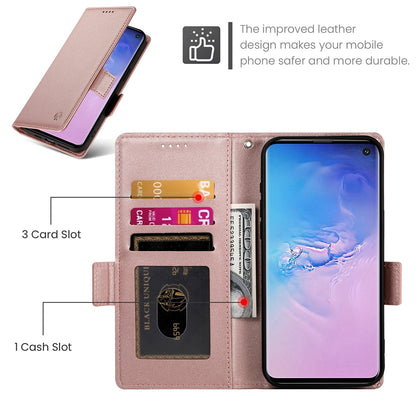 Samsung Galaxy S10 Wallet Case - Luxury Magnetic PU Leather Flip Cover with Card Slots, Stand & Shockproof Protection