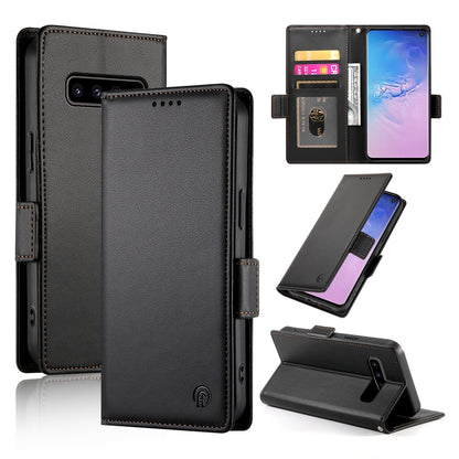 Samsung Galaxy S10 Wallet Case - Luxury Magnetic PU Leather Flip Cover with Card Slots, Stand & Shockproof Protection