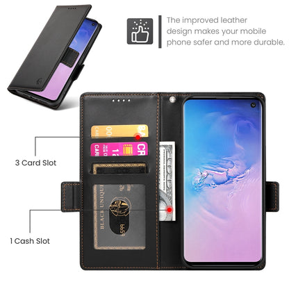 Samsung Galaxy S10 Wallet Case - Luxury Magnetic PU Leather Flip Cover with Card Slots, Stand & Shockproof Protection