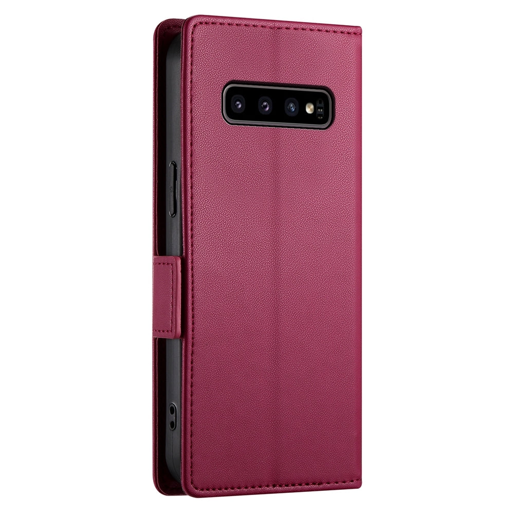 Samsung Galaxy S10 Wallet Case - Luxury Magnetic PU Leather Flip Cover with Card Slots, Stand & Shockproof Protection