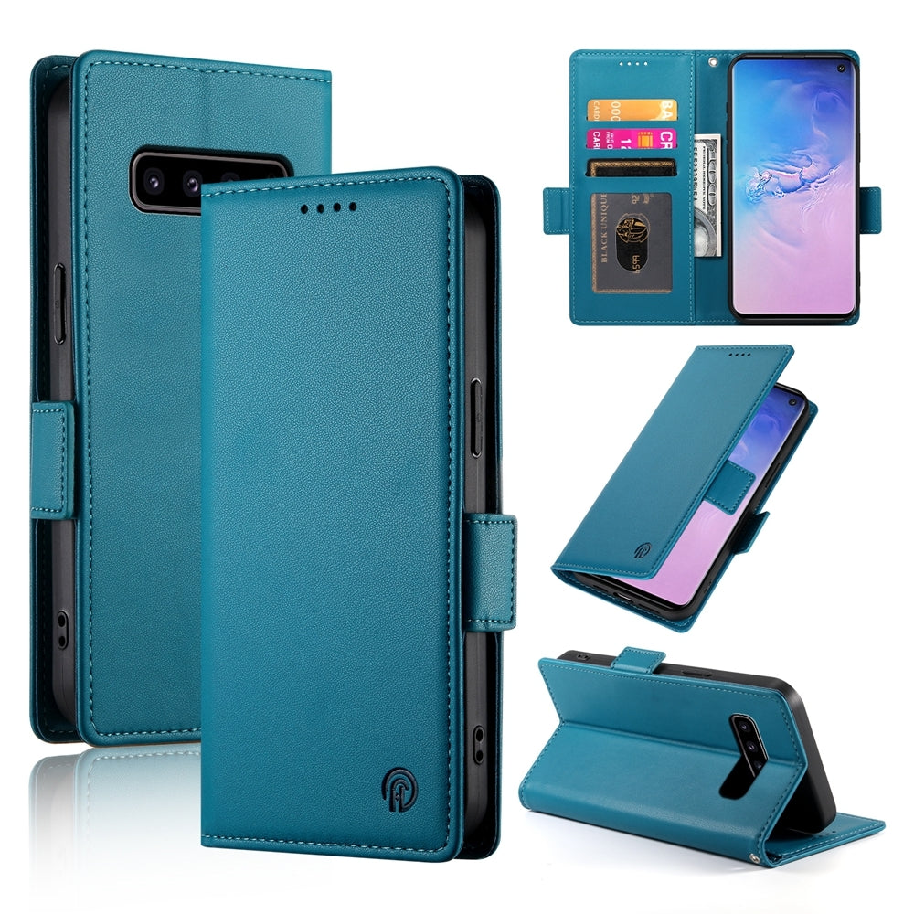 Samsung Galaxy S10 Wallet Case - Luxury Magnetic PU Leather Flip Cover with Card Slots, Stand & Shockproof Protection