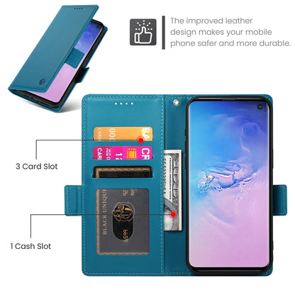 Samsung Galaxy S10 Wallet Case - Luxury Magnetic PU Leather Flip Cover with Card Slots, Stand & Shockproof Protection