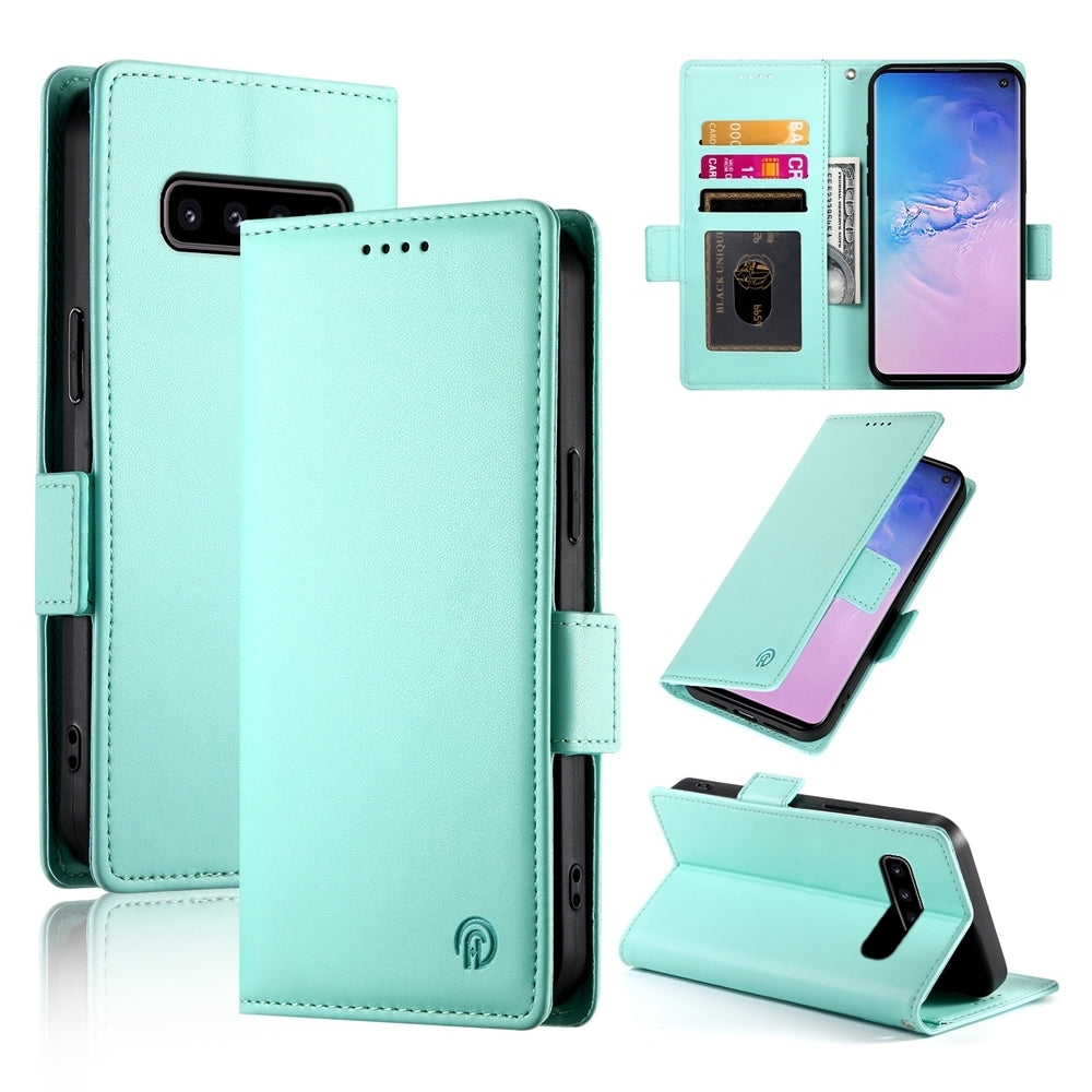 Samsung Galaxy S10 Wallet Case - Luxury Magnetic PU Leather Flip Cover with Card Slots, Stand & Shockproof Protection