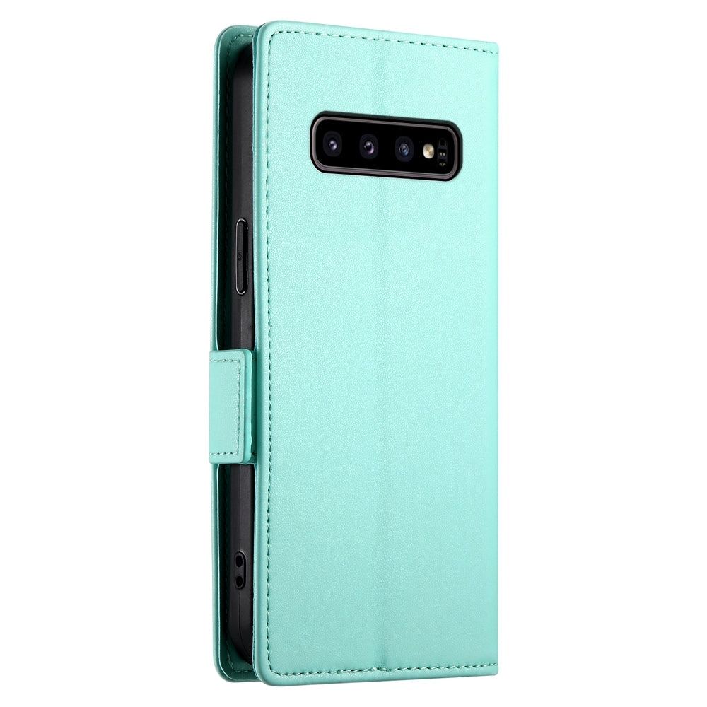 Samsung Galaxy S10 Wallet Case - Luxury Magnetic PU Leather Flip Cover with Card Slots, Stand & Shockproof Protection
