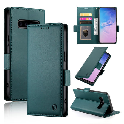Samsung Galaxy S10 Wallet Case - Luxury Magnetic PU Leather Flip Cover with Card Slots, Stand & Shockproof Protection