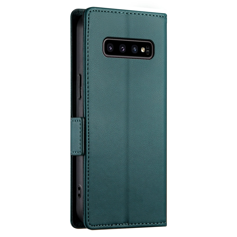 Samsung Galaxy S10 Wallet Case - Luxury Magnetic PU Leather Flip Cover with Card Slots, Stand & Shockproof Protection
