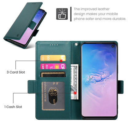 Samsung Galaxy S10 Wallet Case - Luxury Magnetic PU Leather Flip Cover with Card Slots, Stand & Shockproof Protection