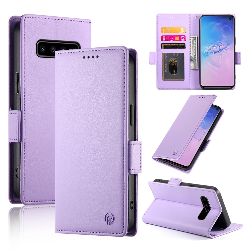 Samsung Galaxy S10 Wallet Case - Luxury Magnetic PU Leather Flip Cover with Card Slots, Stand & Shockproof Protection