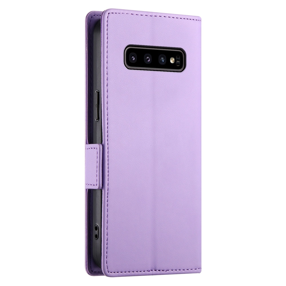 Samsung Galaxy S10 Wallet Case - Luxury Magnetic PU Leather Flip Cover with Card Slots, Stand & Shockproof Protection