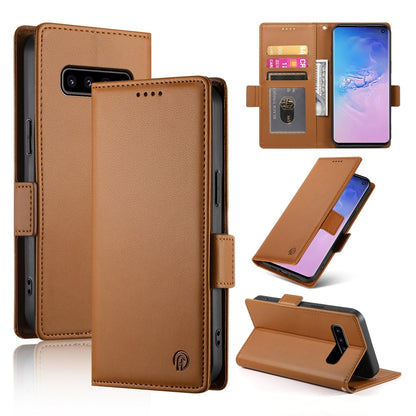 Samsung Galaxy S10 Wallet Case - Luxury Magnetic PU Leather Flip Cover with Card Slots, Stand & Shockproof Protection