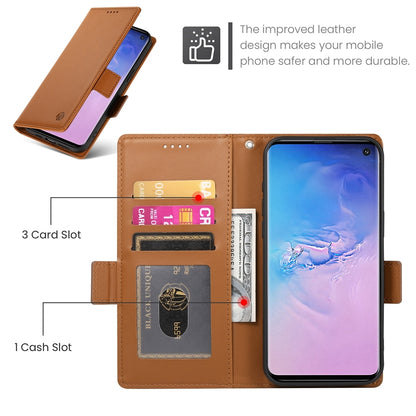 Samsung Galaxy S10 Wallet Case - Luxury Magnetic PU Leather Flip Cover with Card Slots, Stand & Shockproof Protection
