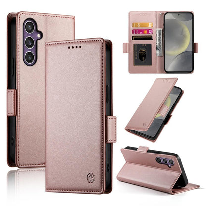 Samsung Galaxy S25 5G Wallet Case - Luxury Magnetic PU Leather Flip Cover with Card Slots, Stand & Shockproof Protection
