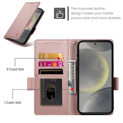 Samsung Galaxy S25 5G Wallet Case - Luxury Magnetic PU Leather Flip Cover with Card Slots, Stand & Shockproof Protection