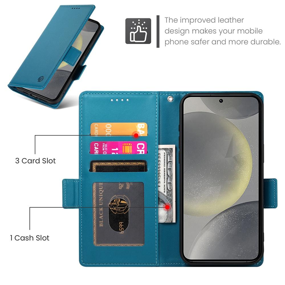 Samsung Galaxy S25 5G Wallet Case - Luxury Magnetic PU Leather Flip Cover with Card Slots, Stand & Shockproof Protection